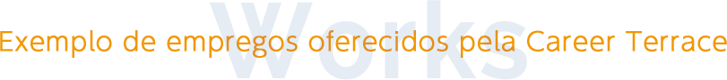 Exemplo de empregos oferecidos pela Career Terrace
