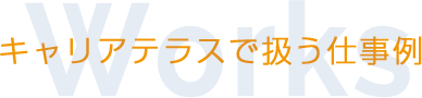 キャリアテラスで扱う仕事例